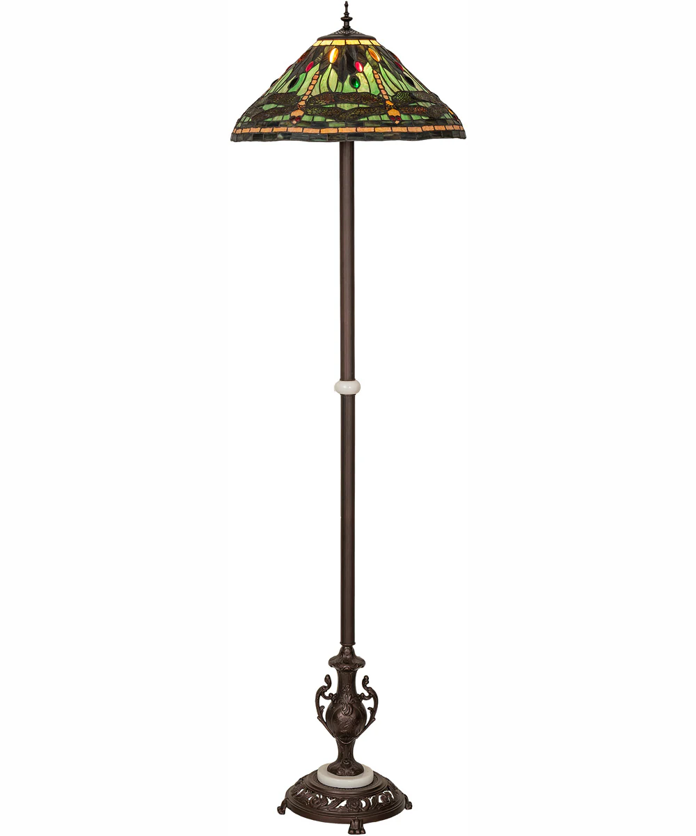 71" High Tiffany Dragonfly Floor Lamp - Image 2