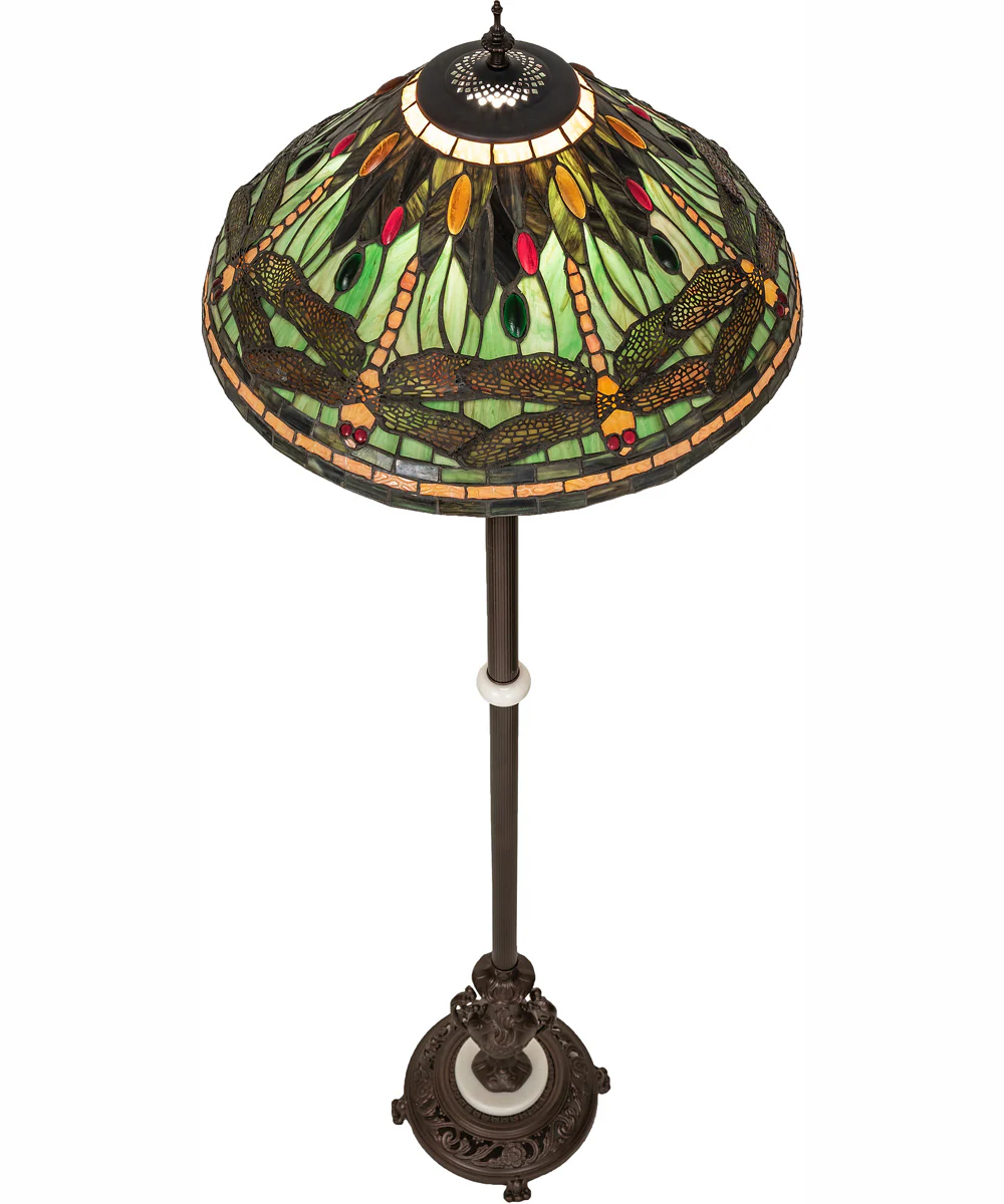 71" High Tiffany Dragonfly Floor Lamp - Image 4