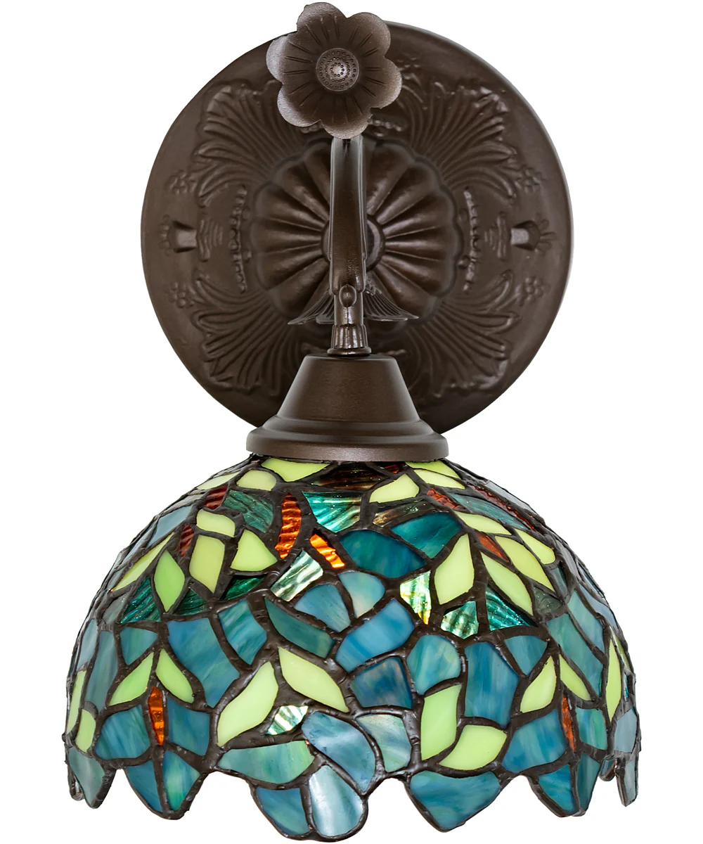 8" Wide Nightfall Wisteria Wall Sconce - Image 4