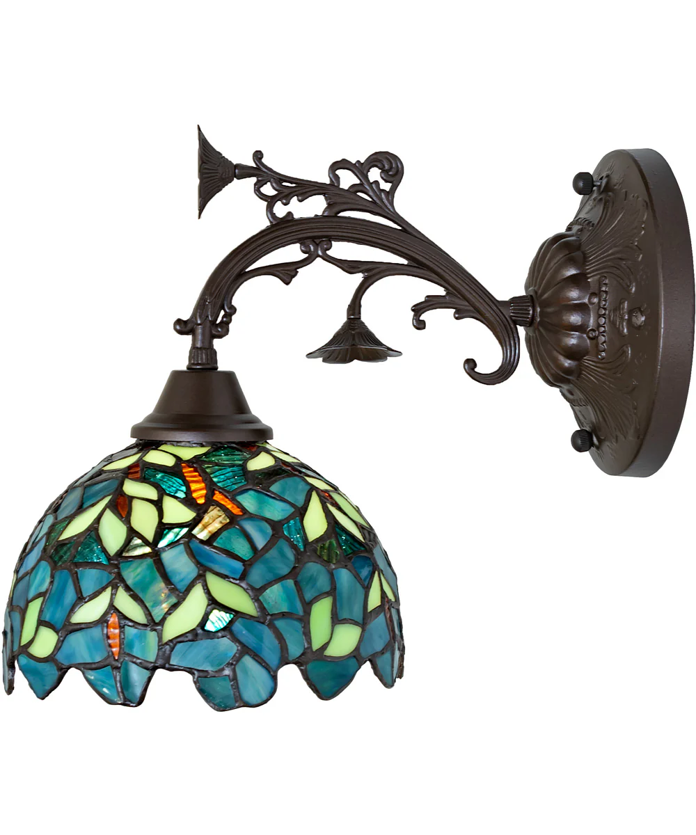 8" Wide Nightfall Wisteria Wall Sconce - Image 7