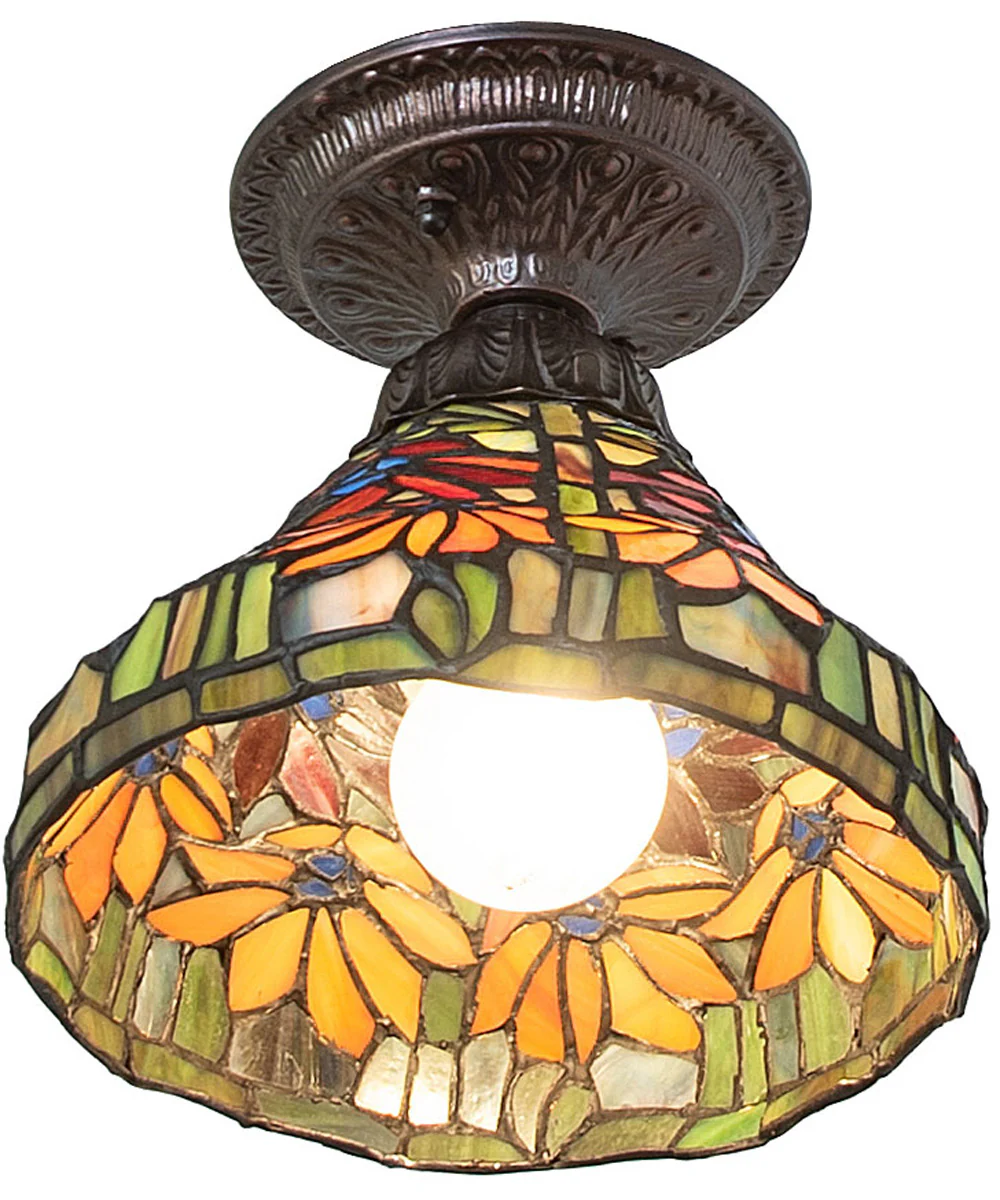 8" Wide Poinsettia Flushmount - Image 5