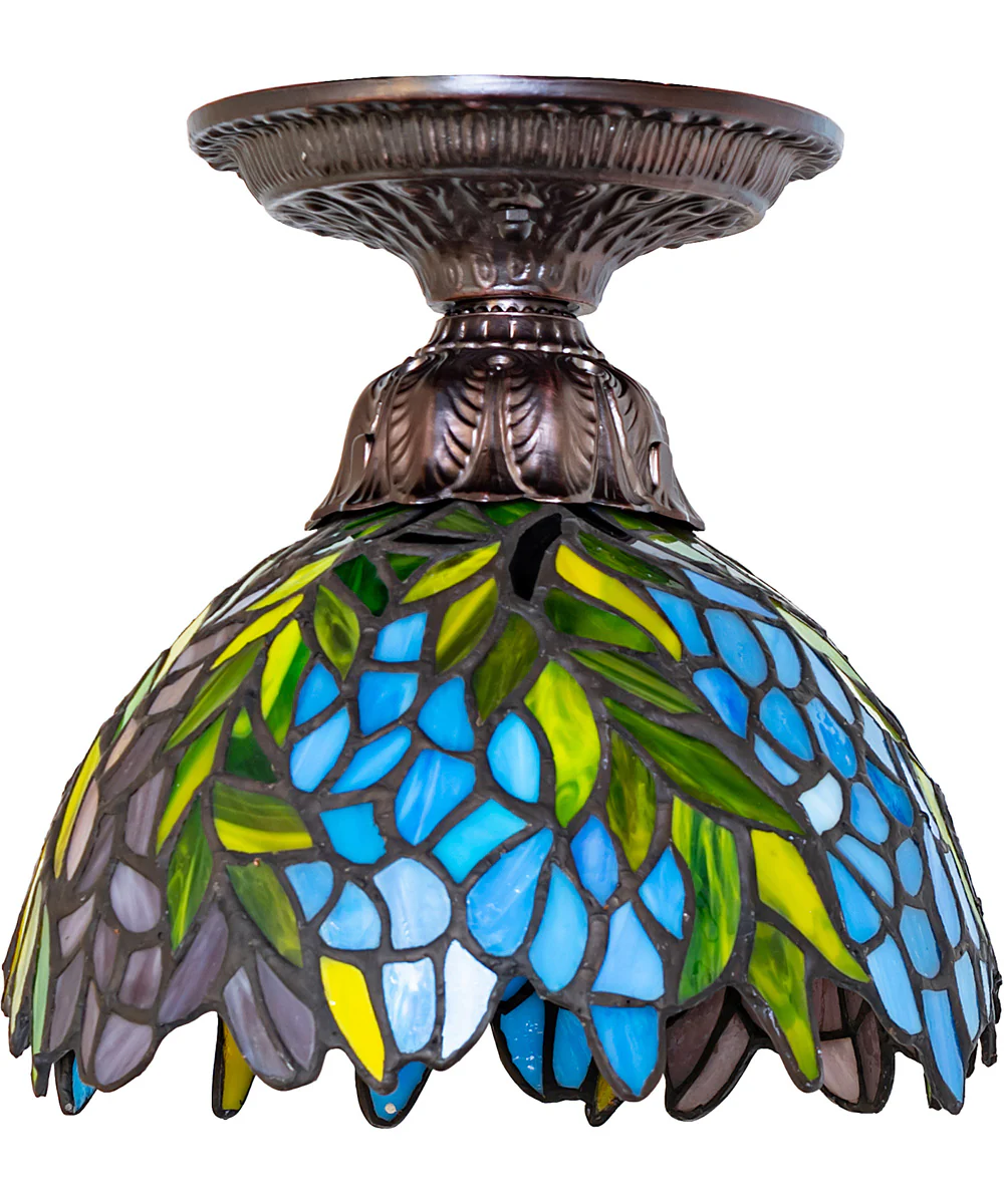 8" Wide Tiffany Honey Locust Flushmount - Image 2