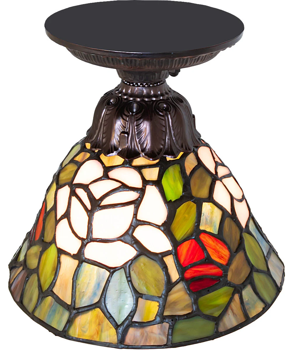 8" Wide Tiffany Rosebush Flushmount - Image 3
