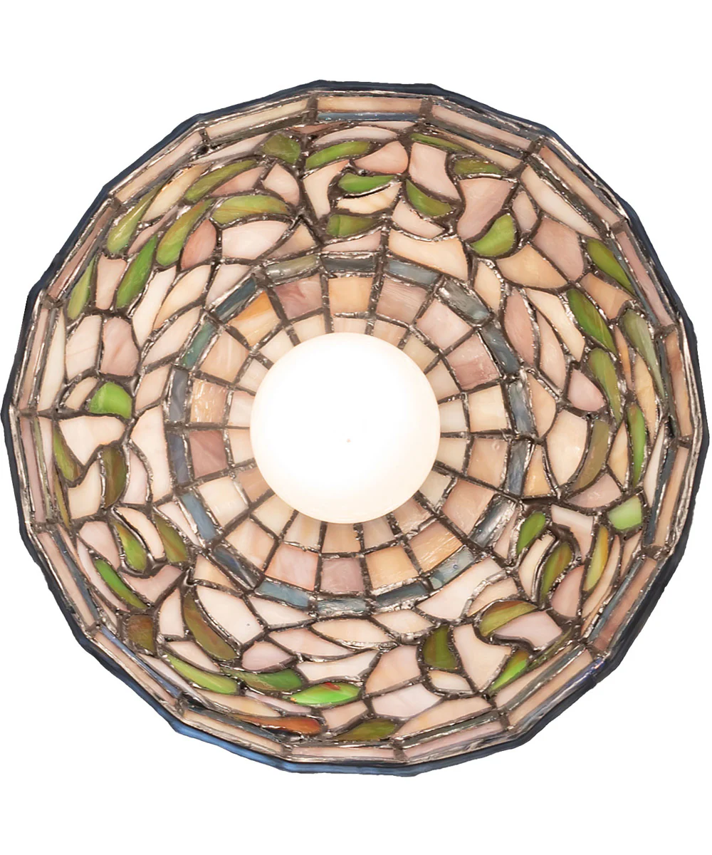 8" Wide Tiffany Turning Leaf Flushmount - Image 6