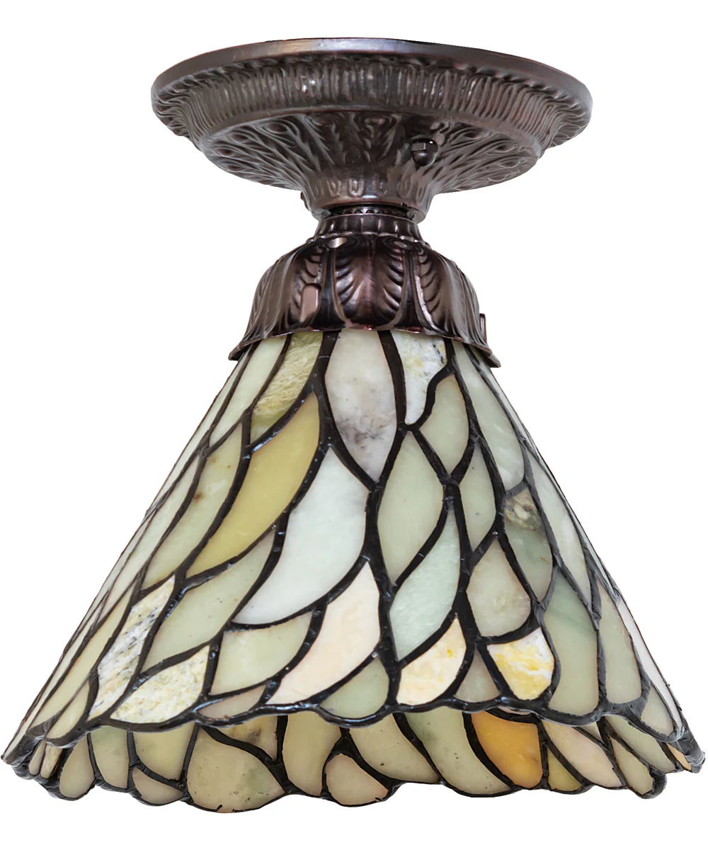 8" Wide Willow Jadestone Flushmount - Image 2