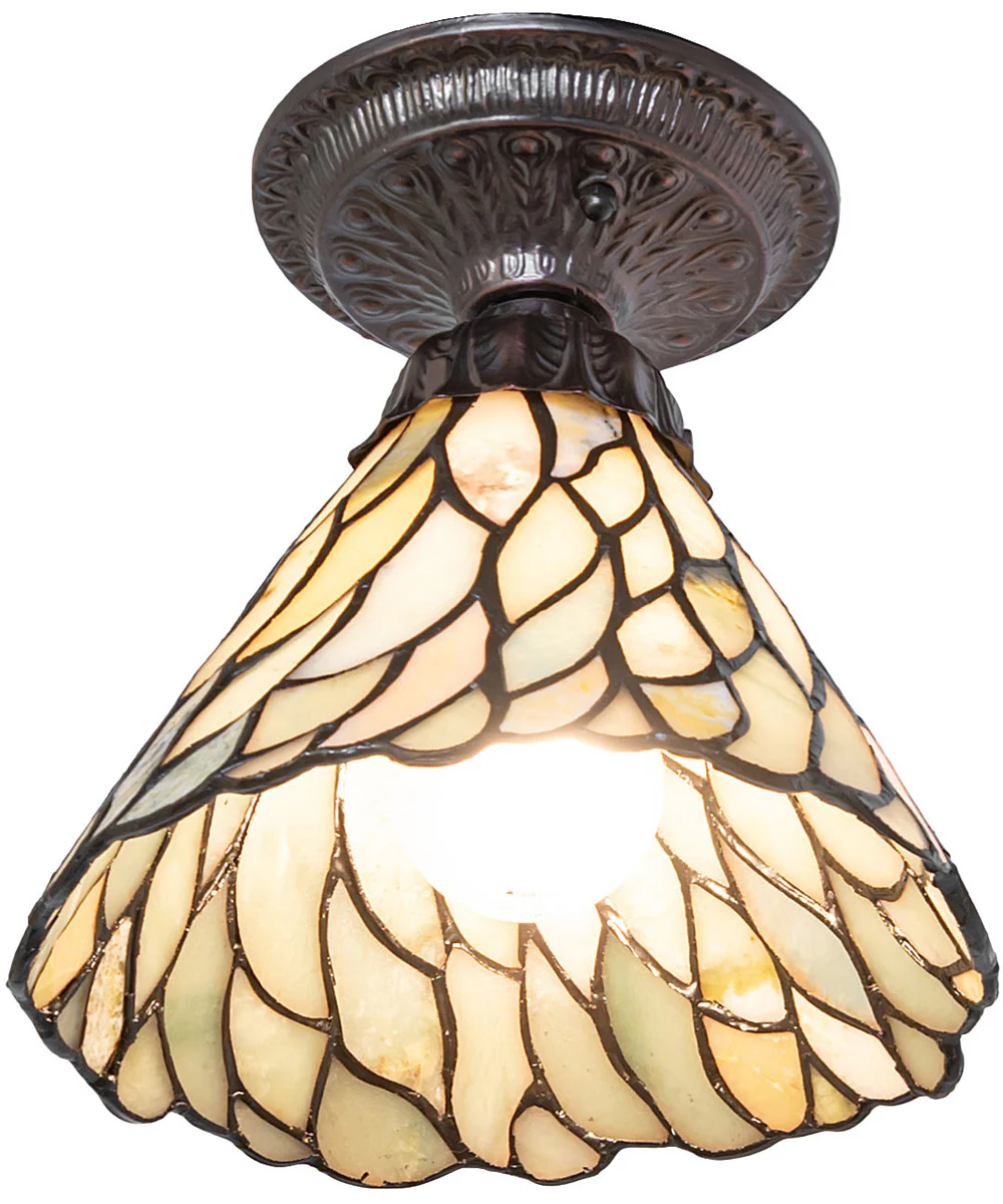 8" Wide Willow Jadestone Flushmount - Image 5