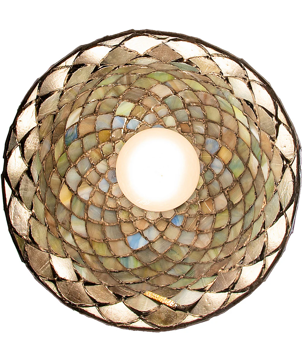 8" Wide Tiffany Fishscale Flushmount - Image 6