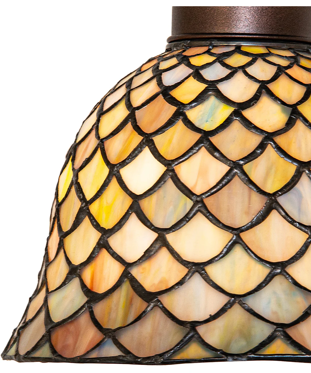 8" Wide Tiffany Fishscale Flushmount - Image 7