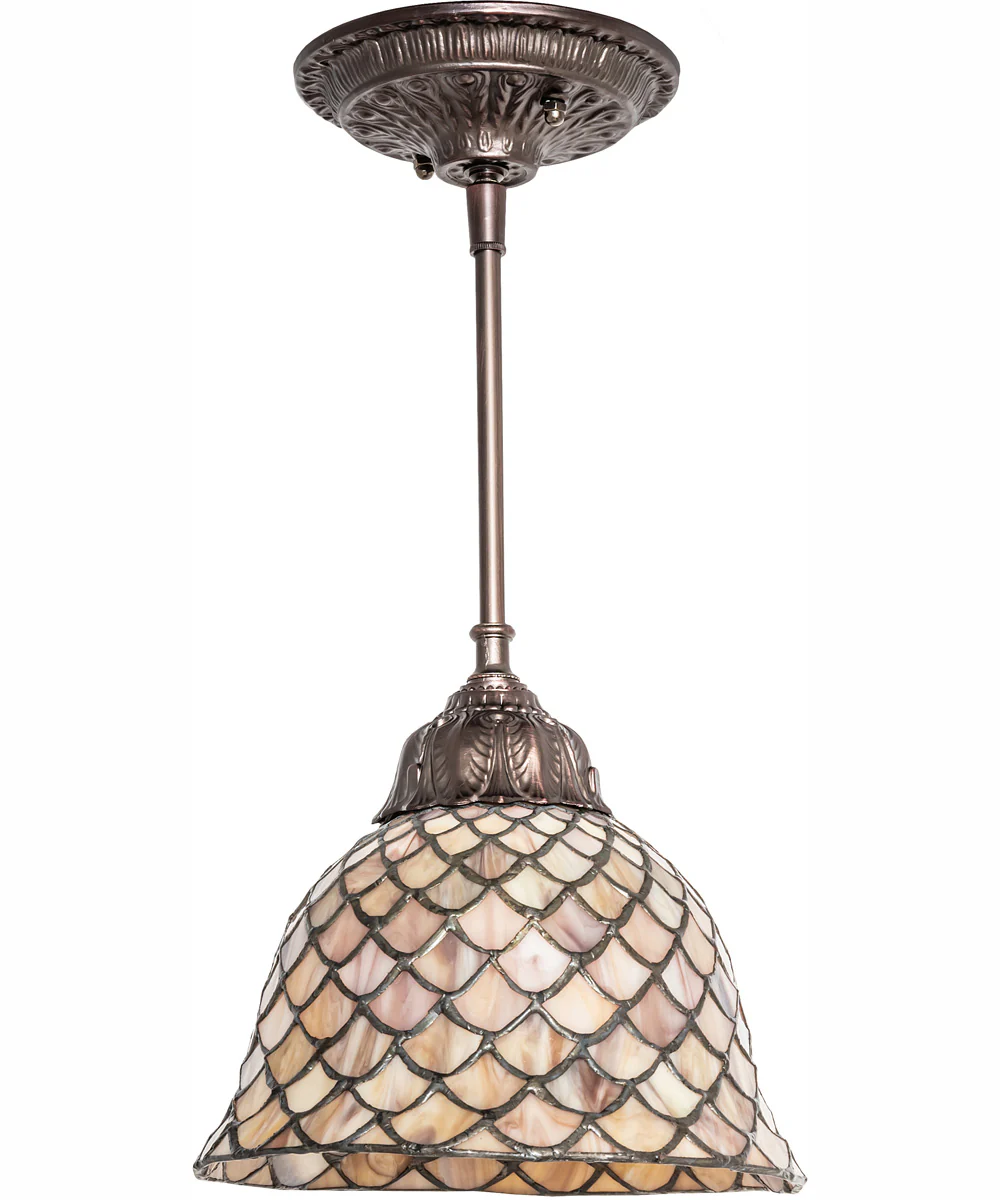 8" Wide Tiffany Fishscale Mini Pendant - Image 3