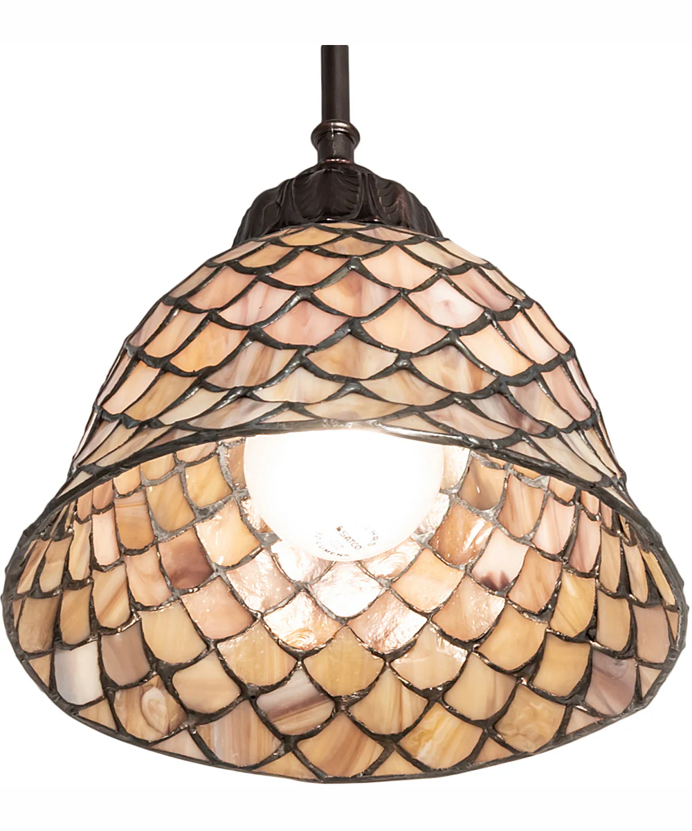 8" Wide Tiffany Fishscale Mini Pendant - Image 6