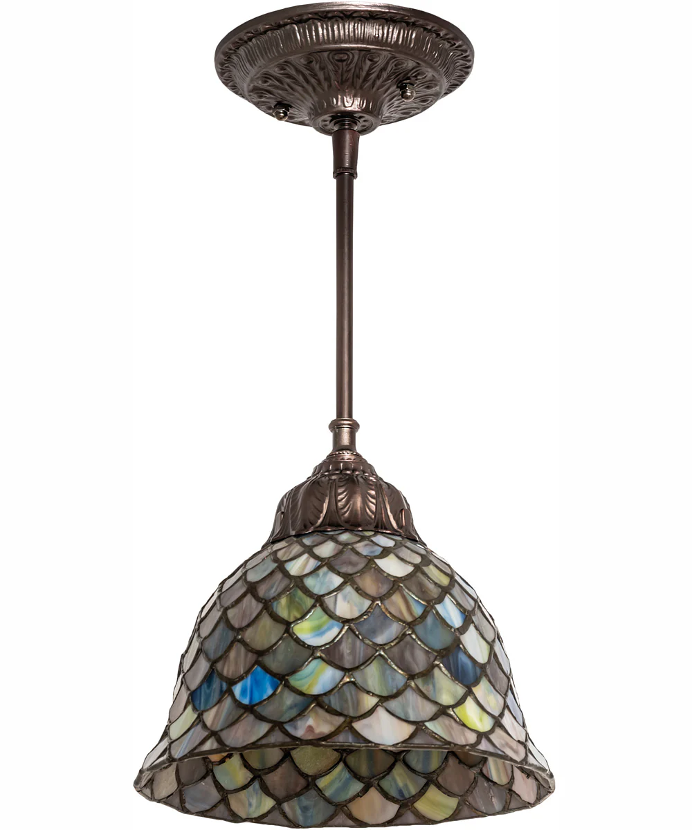 8" Wide Tiffany Fishscale Mini Pendant - Image 3