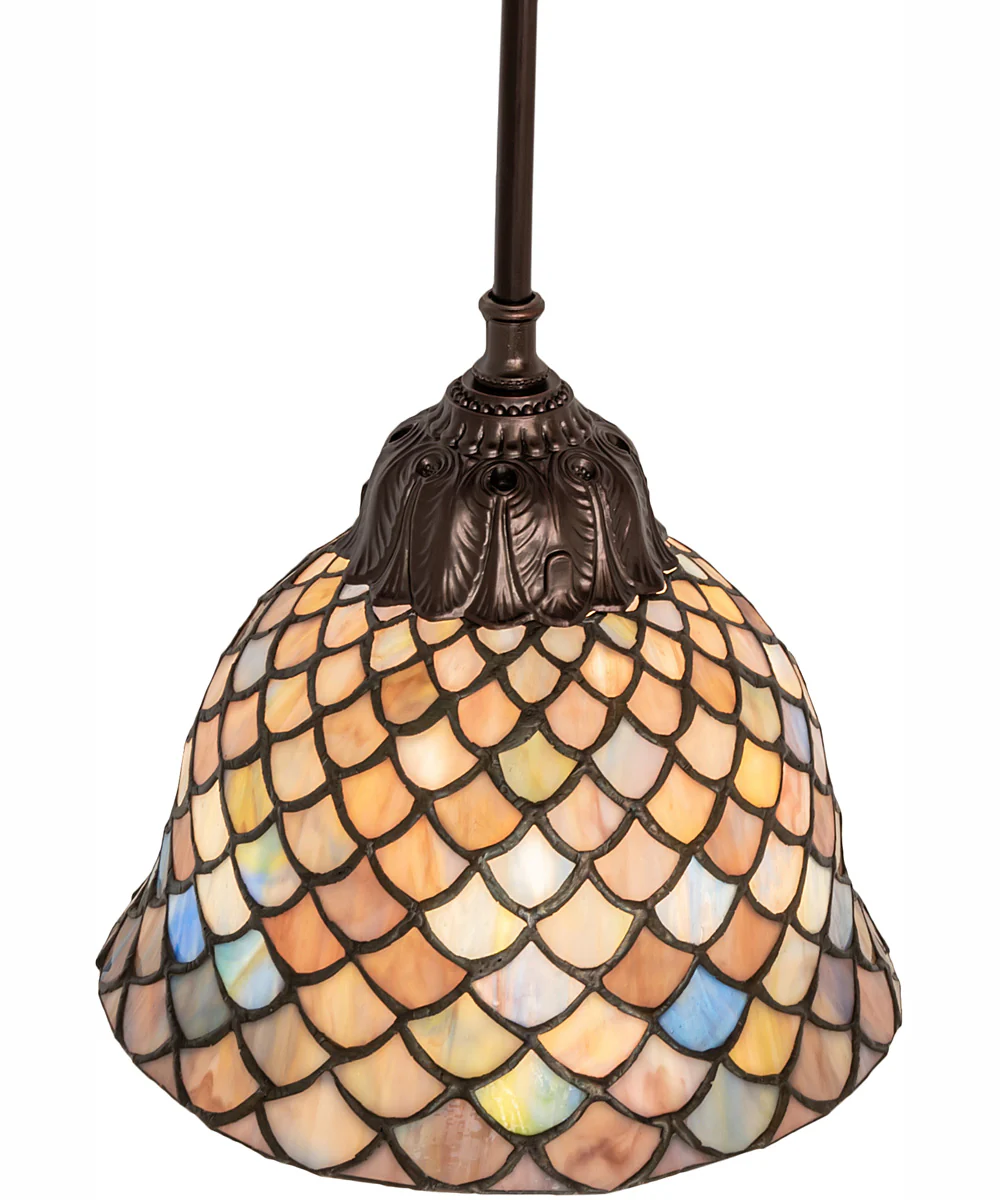 8" Wide Tiffany Fishscale Mini Pendant - Image 4