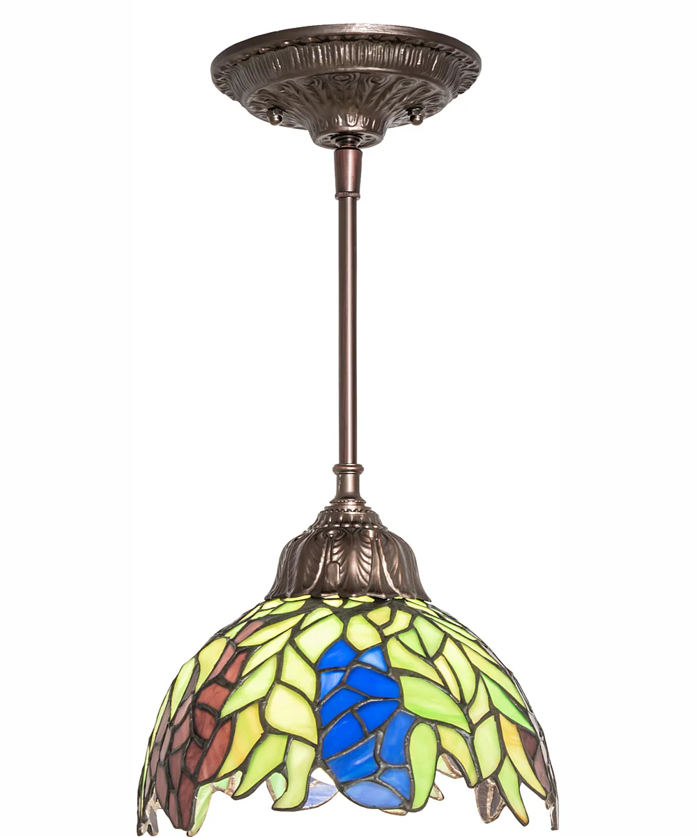8" Wide Tiffany Honey Locust Mini Pendant - Image 2