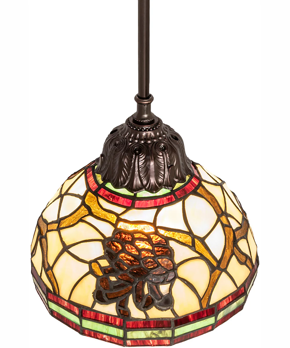 8" Wide Tiffany Pinecone Mini Pendant - Image 4