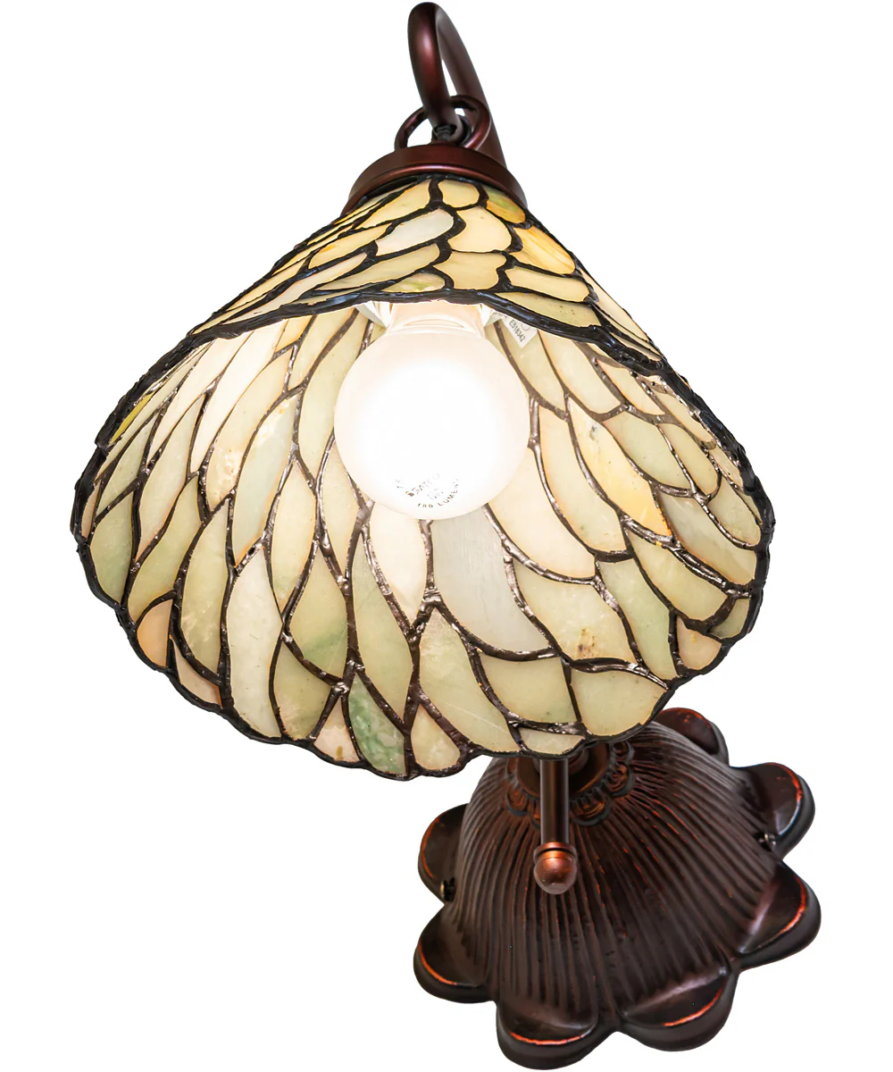 8" Wide Willow Jadestone Wall Sconce - Image 5