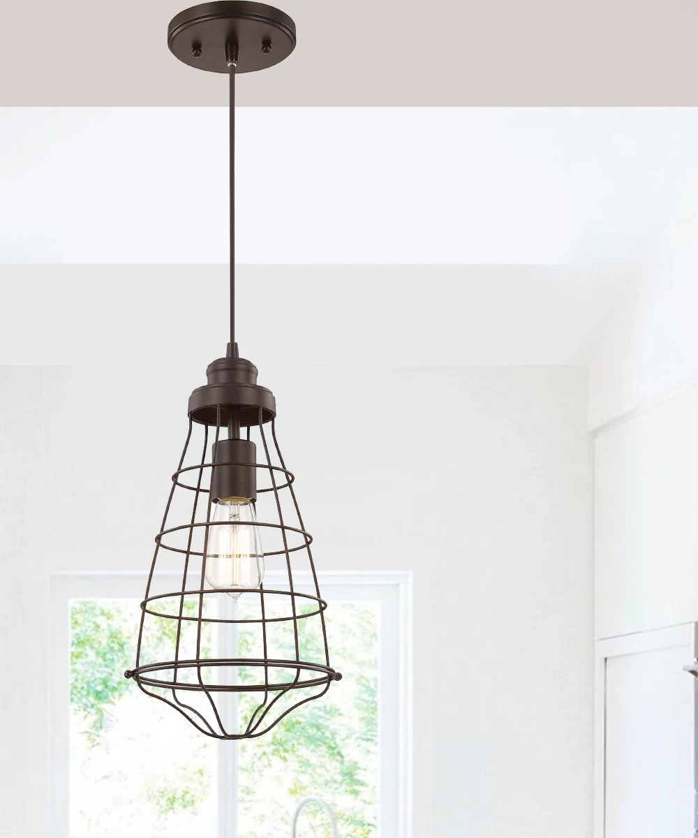 8"W Daudin 1-Light Pendant Burnished Bronze - Image 3