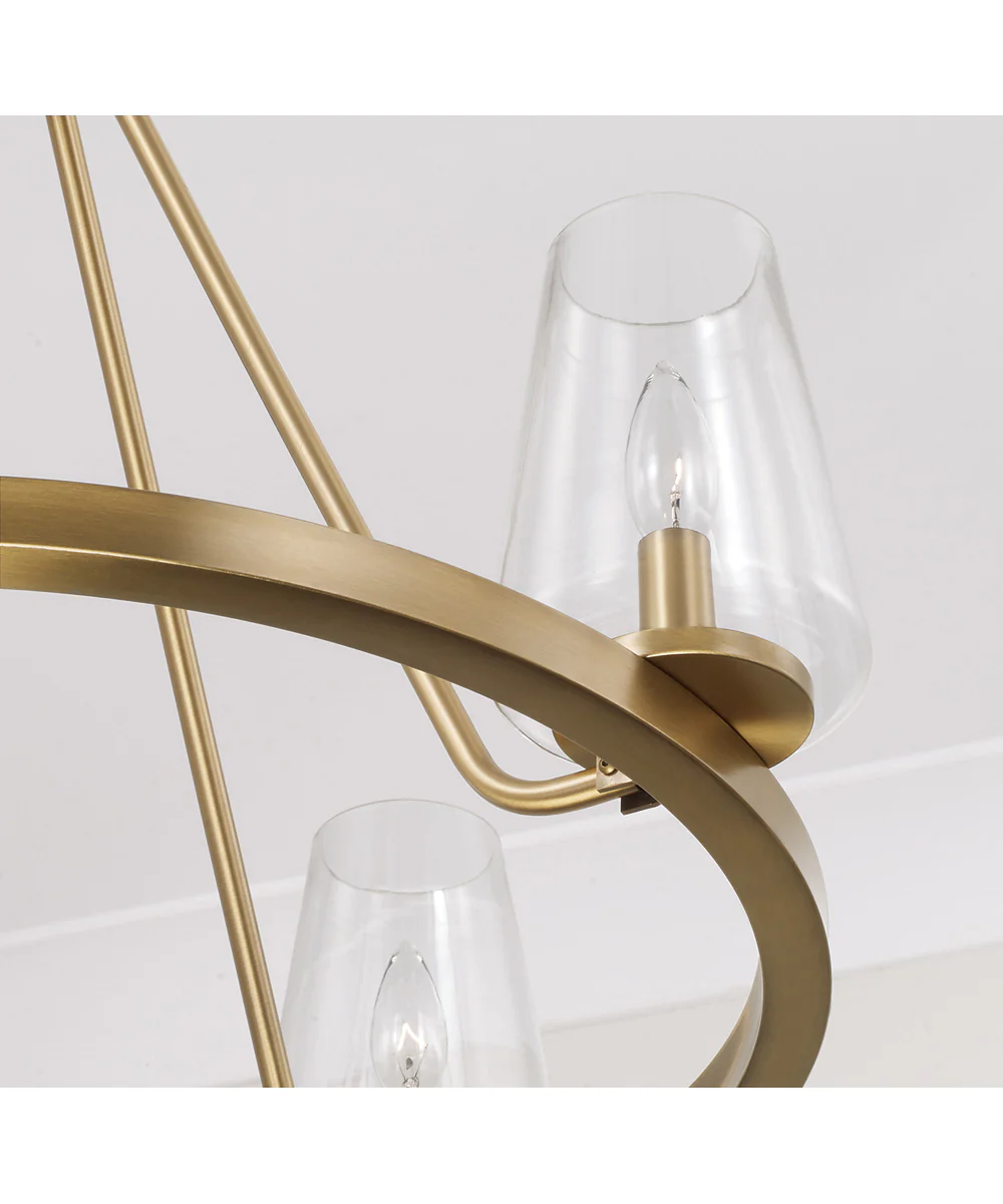 Aaron 4-Light Chandelier Aged Brass - Image 3