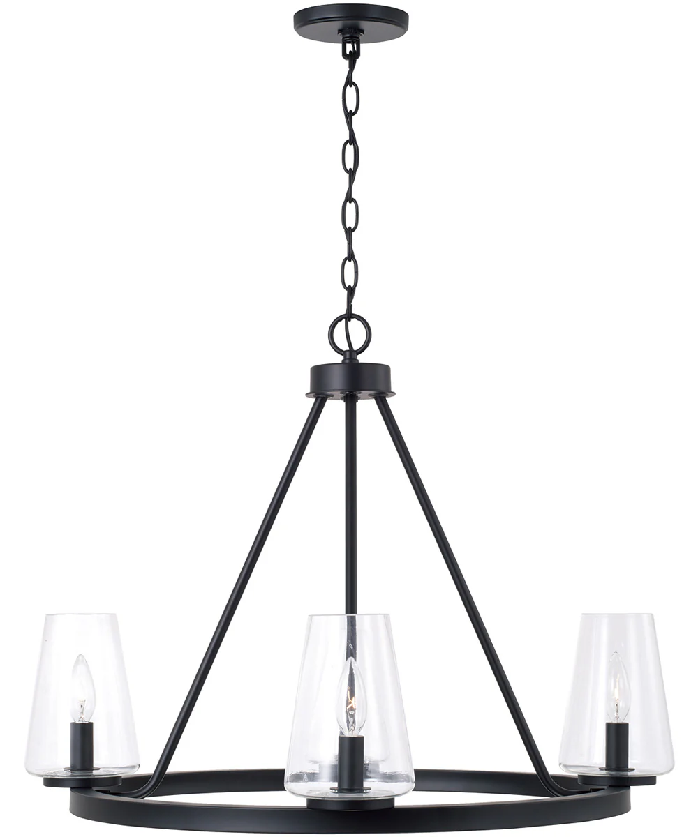 Aaron 4-Light Chandelier Matte Black - Image 2