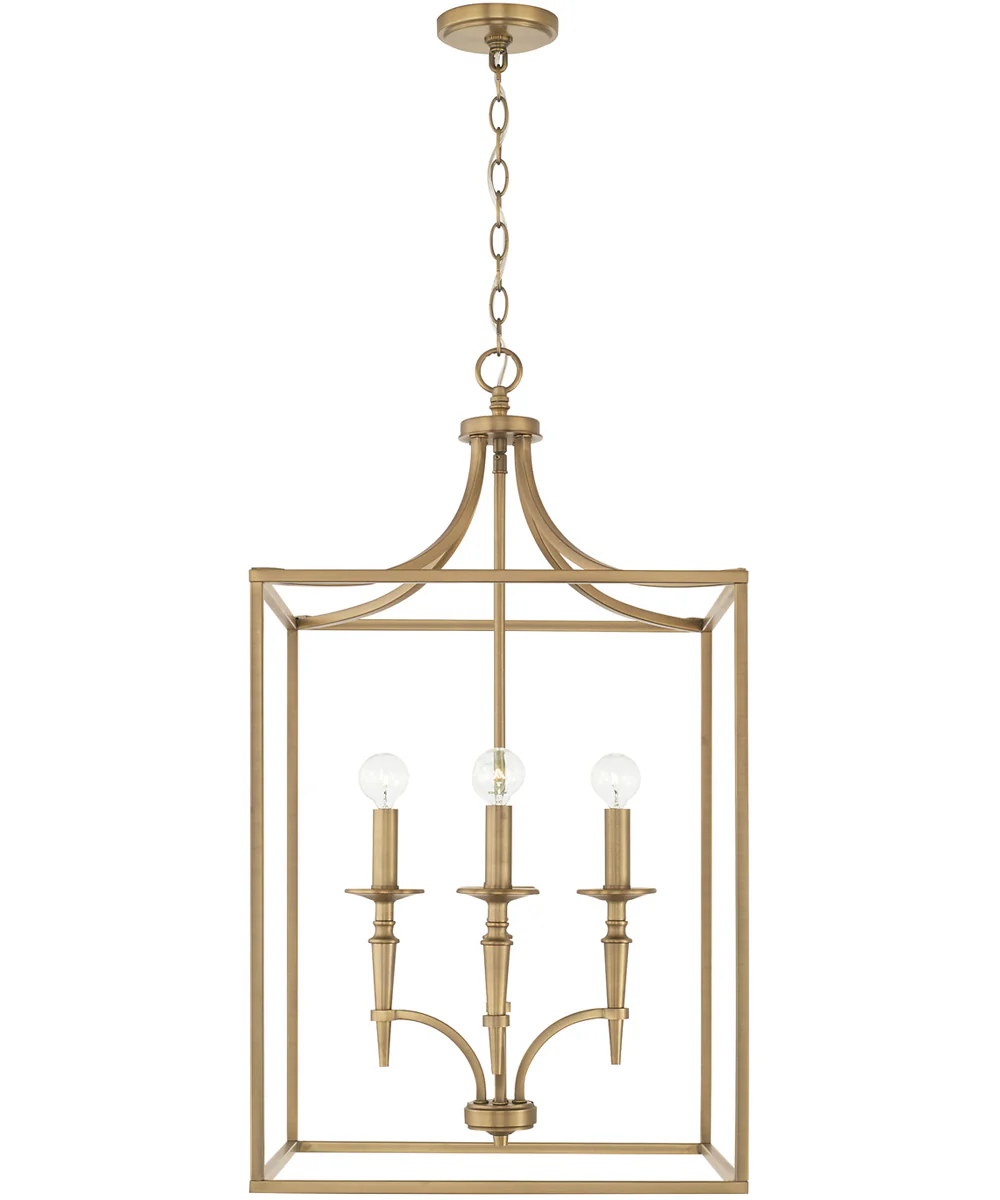 Abbie 4-Light Foyer Aged Brass