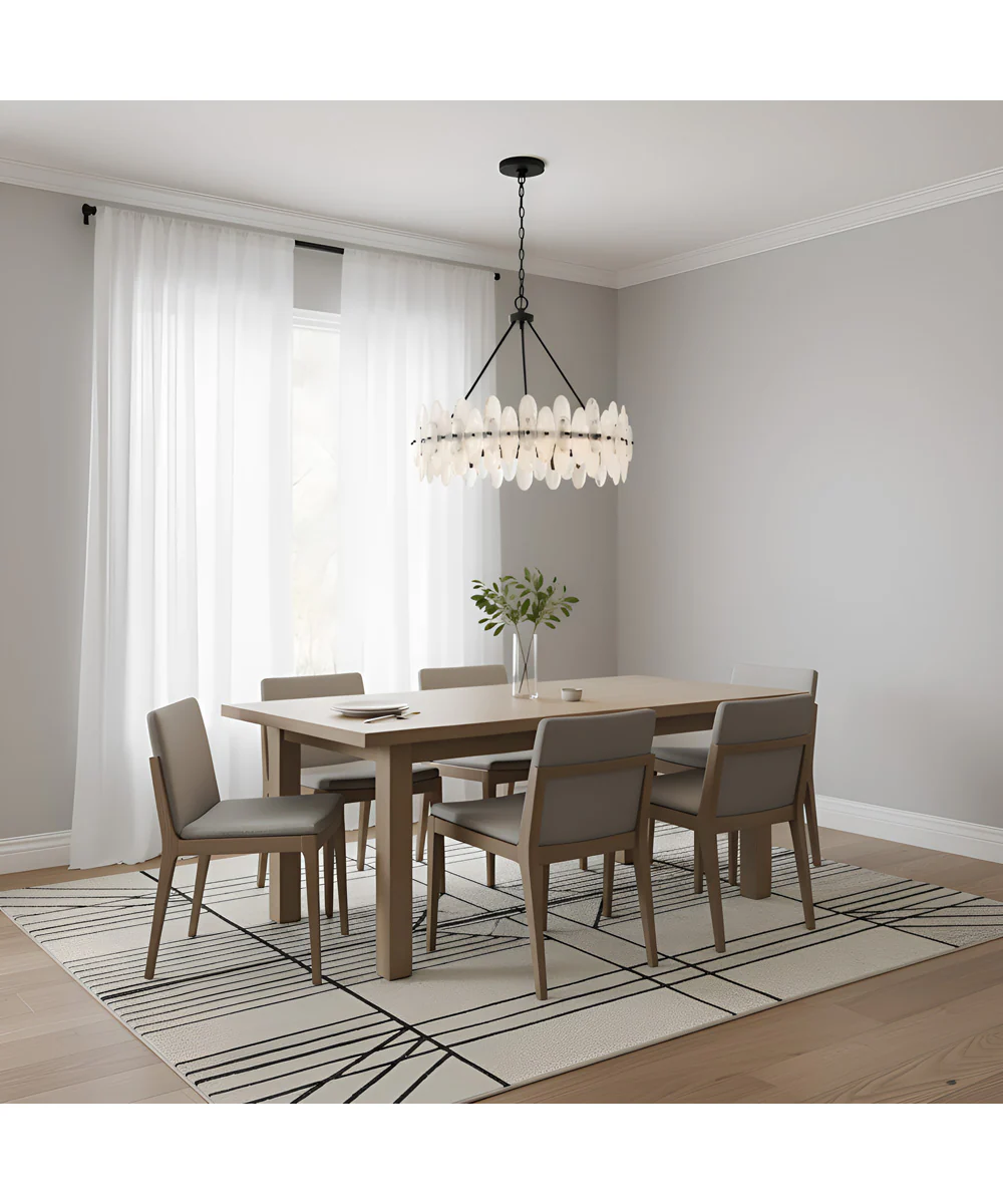 Abigail 6-light Pendant Matte Black - Image 3