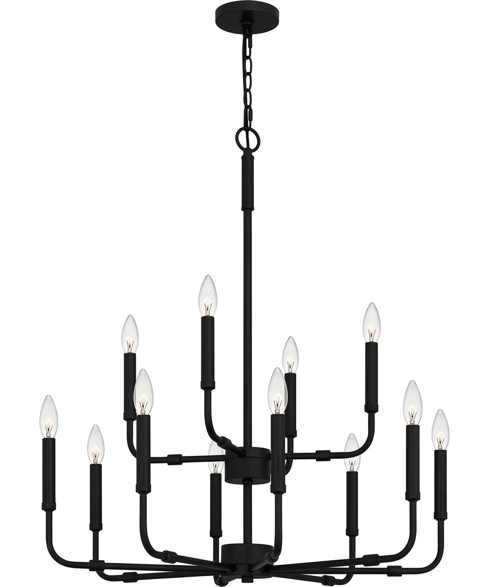 Abner 12-light Chandelier Matte Black - Image 4