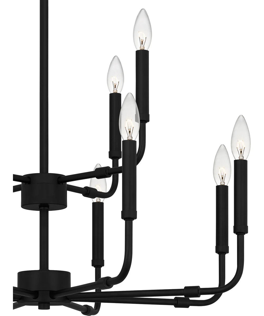 Abner 12-light Chandelier Matte Black - Image 5
