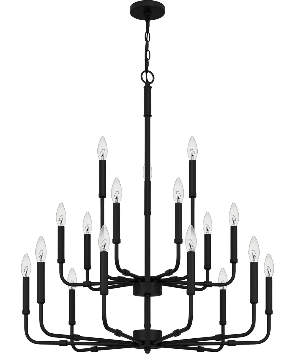Abner 18-light Chandelier Matte Black - Image 2