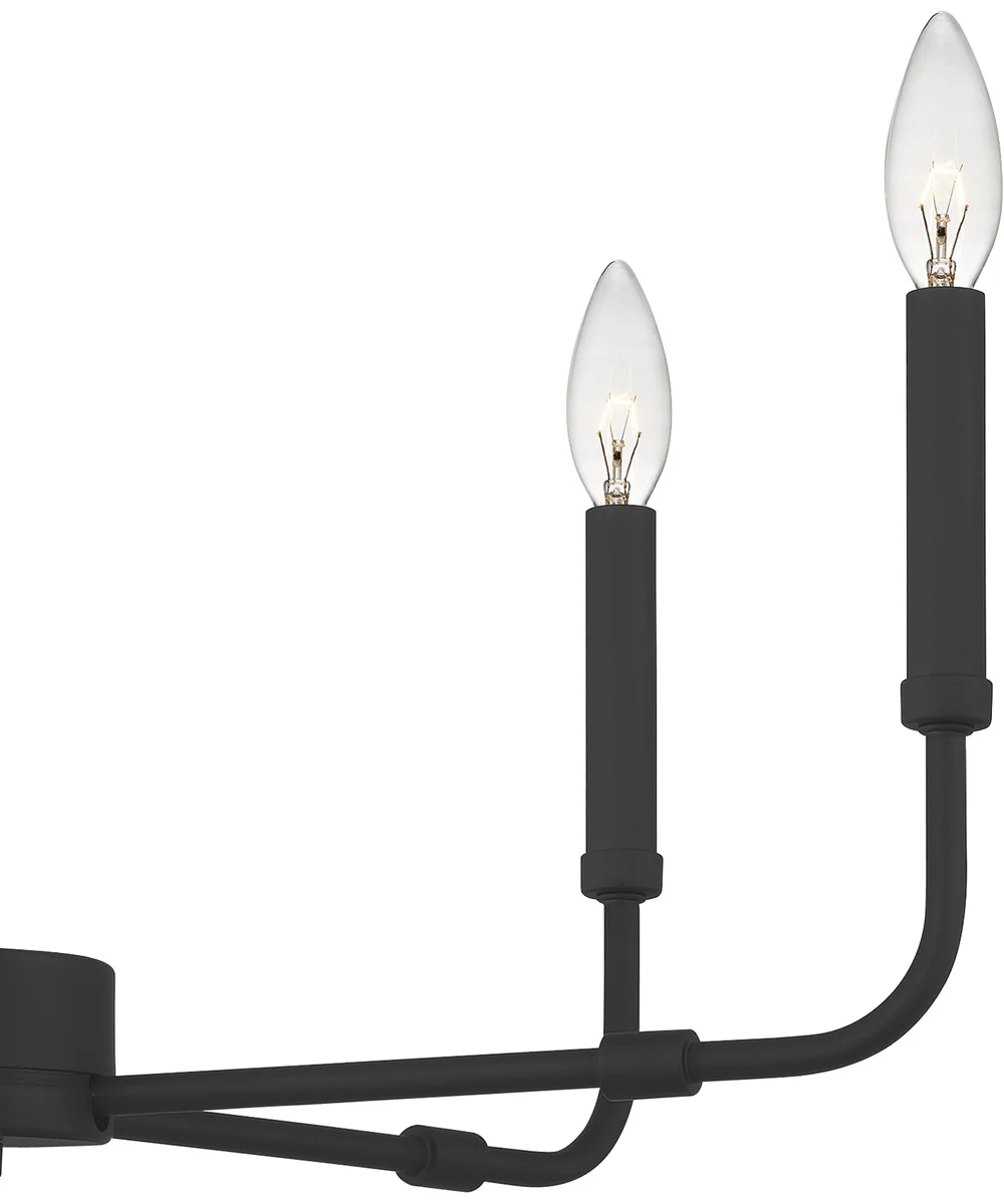 Abner 5-light Chandelier Matte Black - Image 6