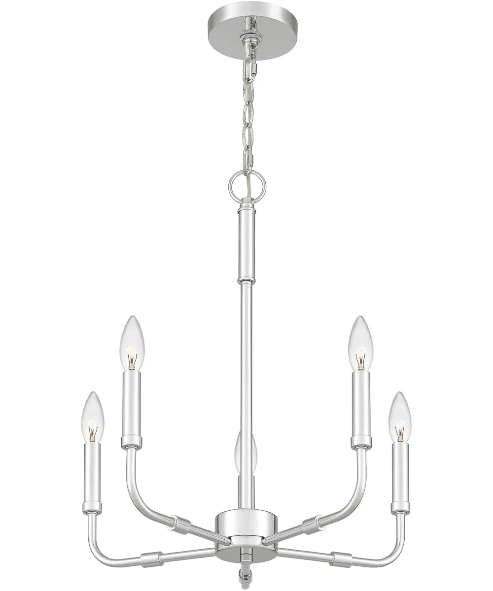 Abner 5-light Chandelier Polished Chrome - Image 4
