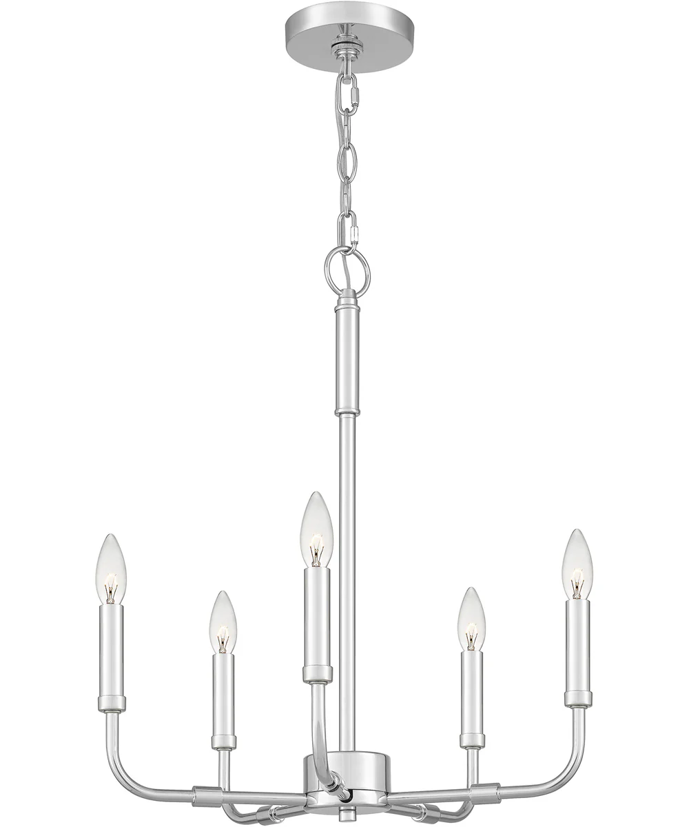 Abner 5-light Chandelier Polished Chrome - Image 5
