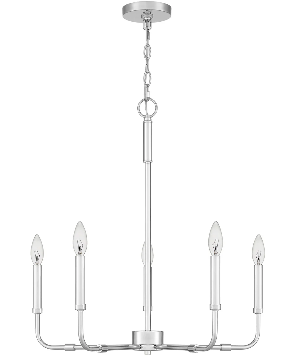 Abner 5-light Chandelier Polished Chrome - Image 3