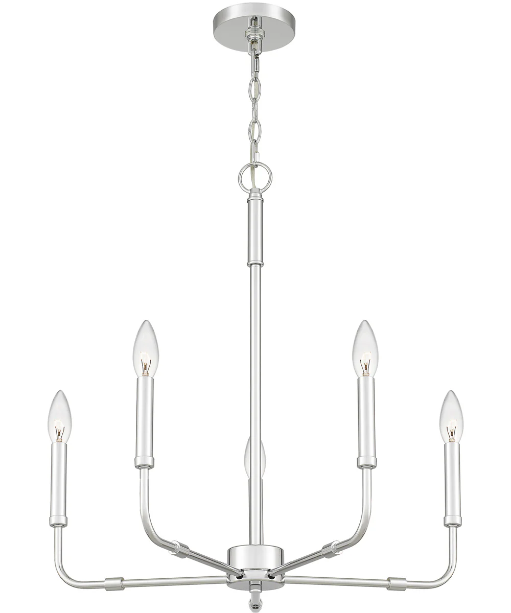 Abner 5-light Chandelier Polished Chrome - Image 4