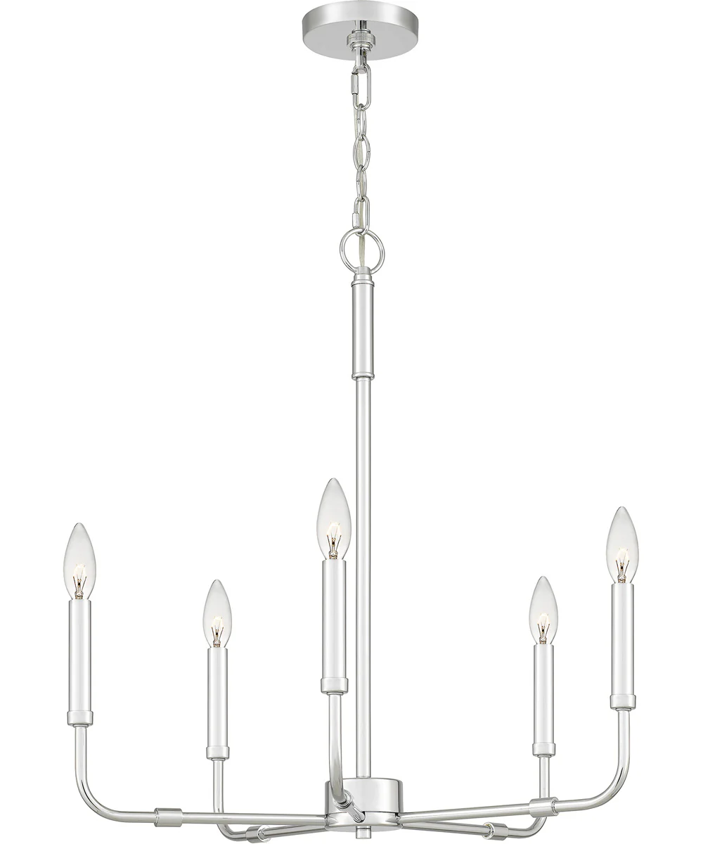 Abner 5-light Chandelier Polished Chrome - Image 5