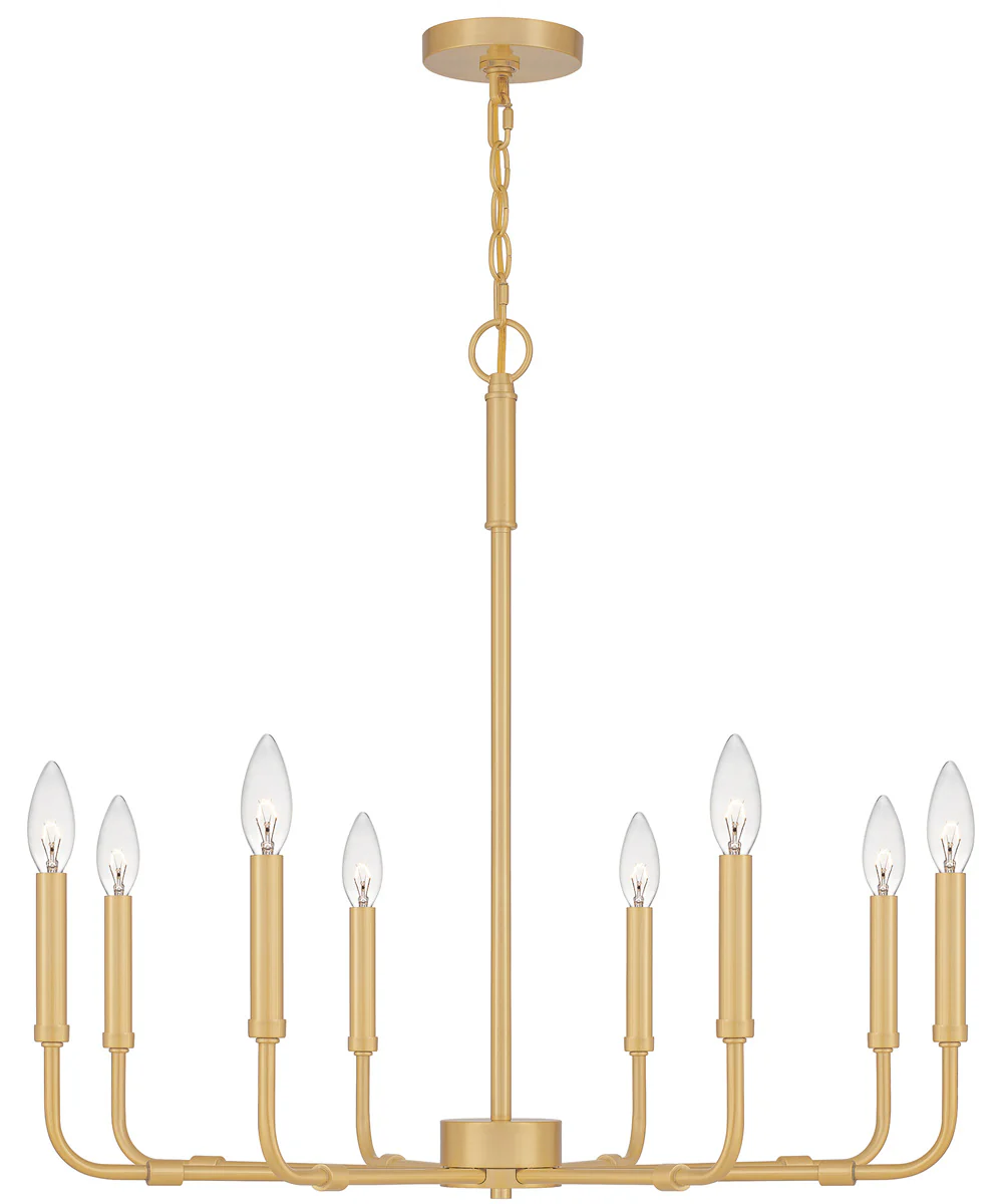 Abner 8-light Chandelier Aged Brass