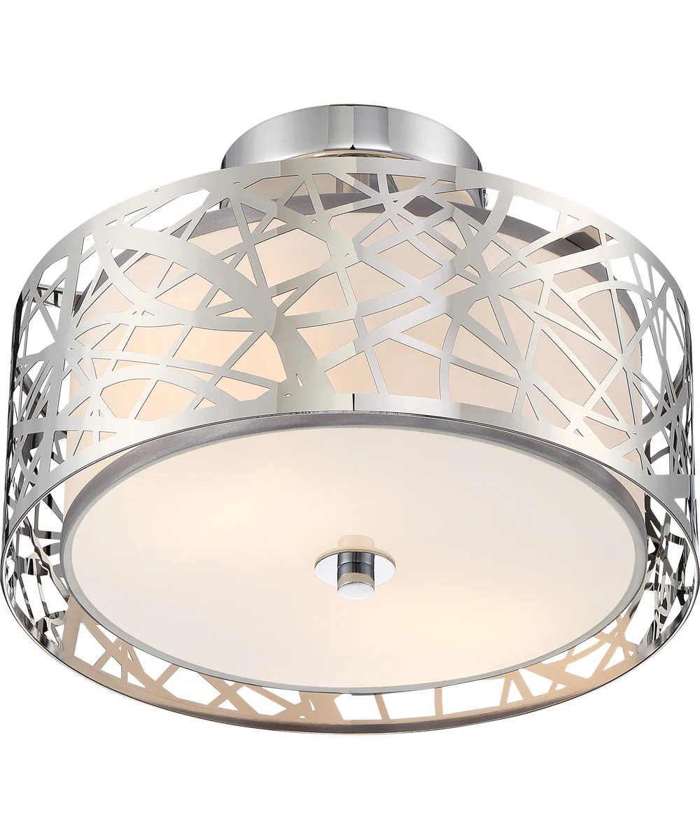 Abode Small 2-light Semi Flush Mount Polished Chrome - Image 4