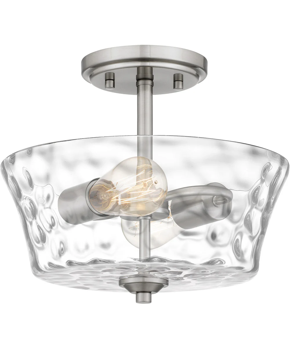 Acacia 2-light Semi Flush Mount Brushed Nickel - Image 2