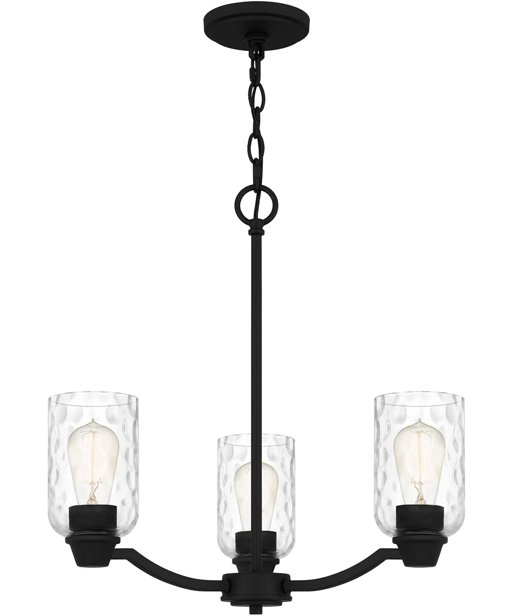 Acacia 3-light Chandelier Matte Black