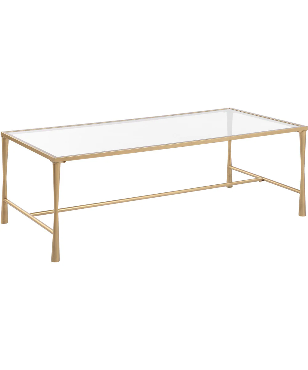 Accent Furniture with Tempered Glass Top Antique Gold - Image 4