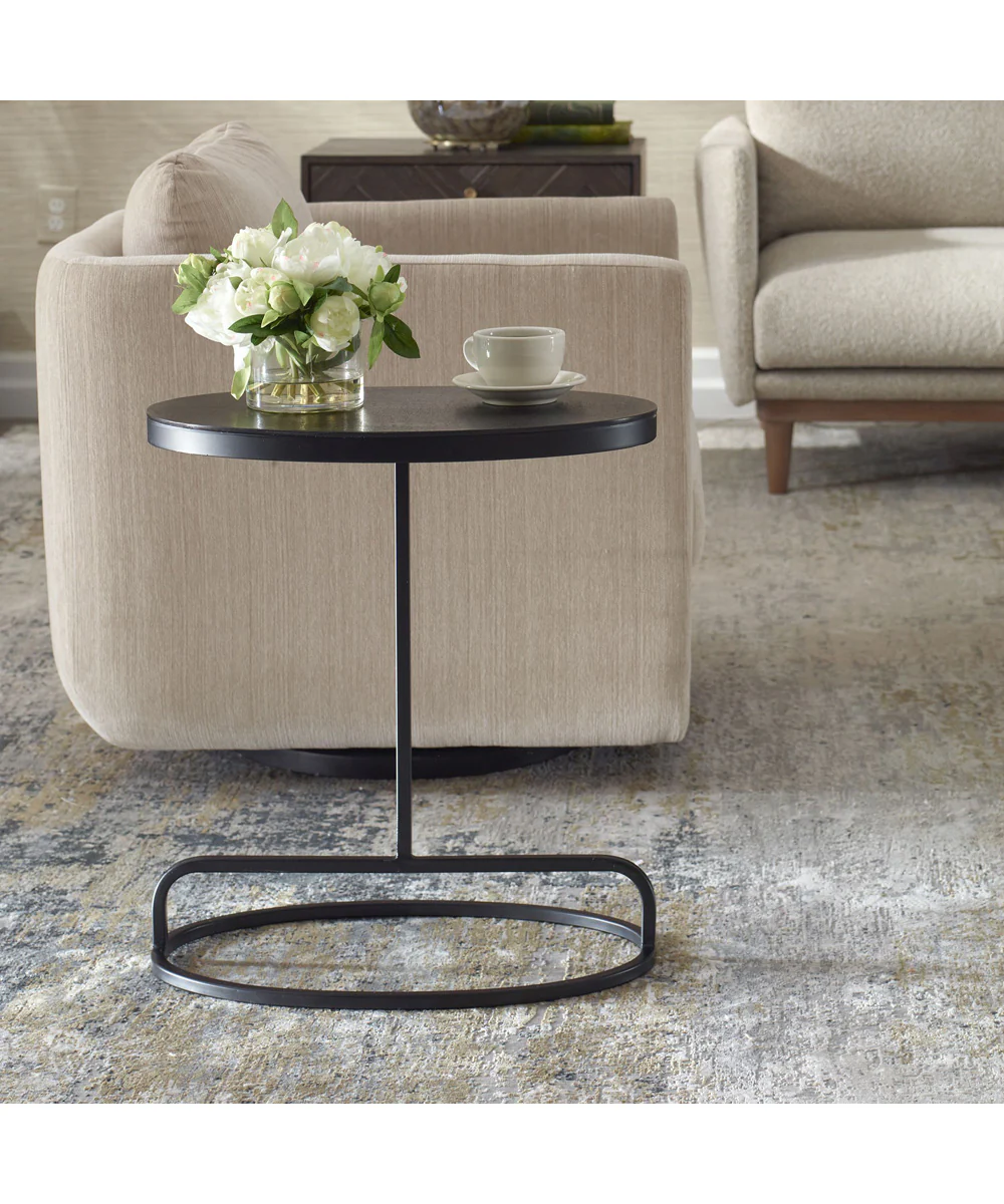 Accent Table in Aged Black - Image 2