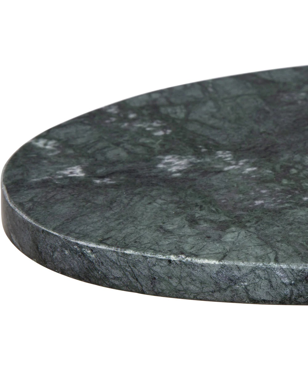 Accent Table in Antique Brass and Emerald Green Marble - Image 6