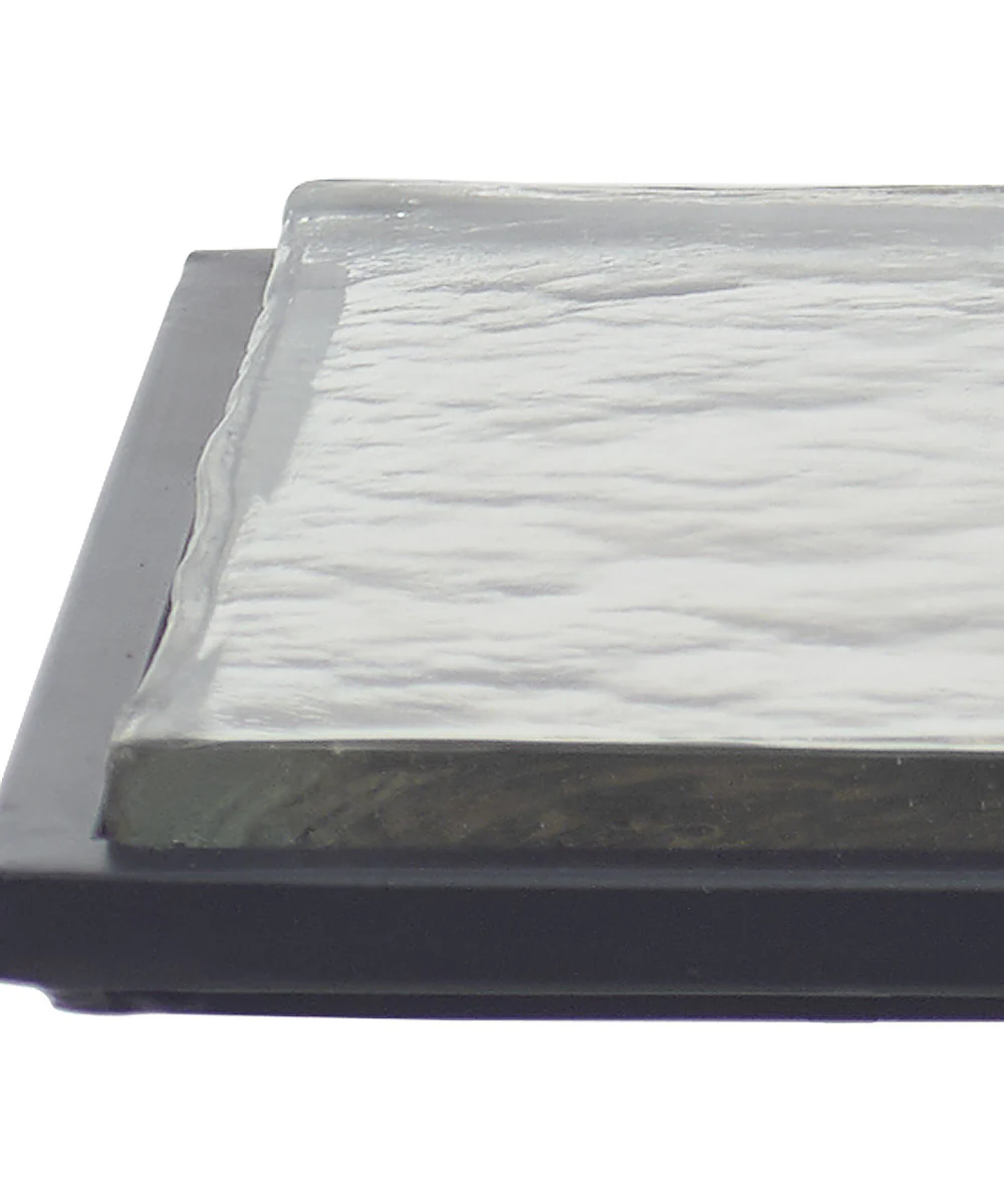 Accent Table in Black with Thick Glass Top - Image 6