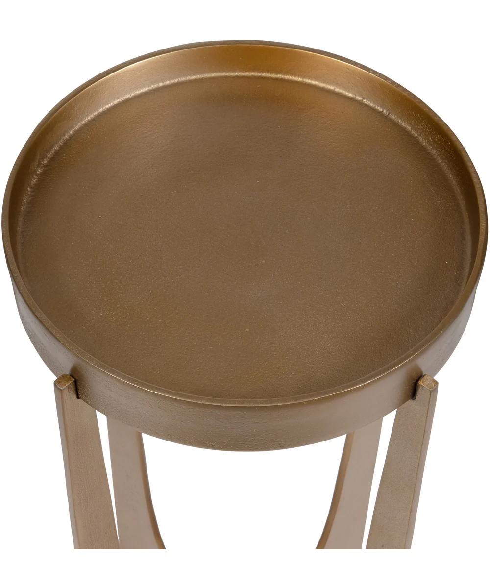 Accent Table in Raw Old Antiqued Brass - Image 4