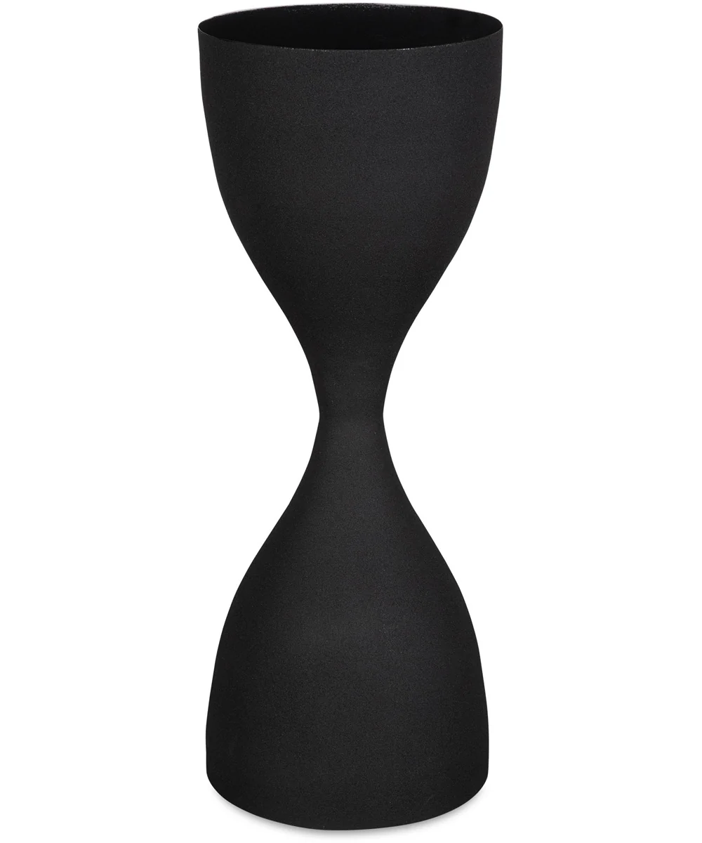 Accent Table in Sandpaper Black with High Gloss Top