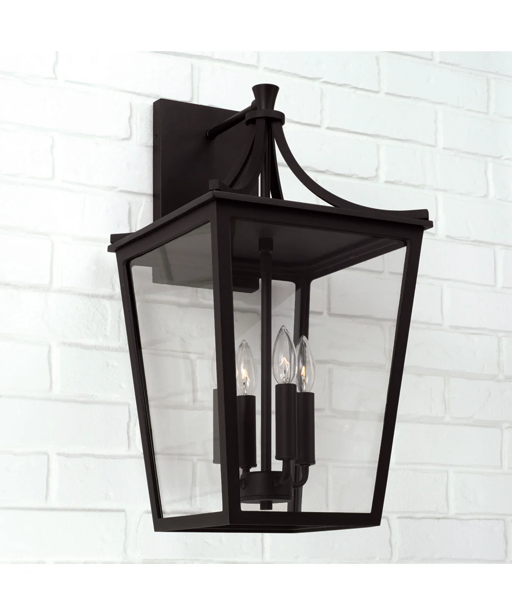 Adair 4-Light Outdoor Wall-Lantern Rain or Shine - Black - Image 2
