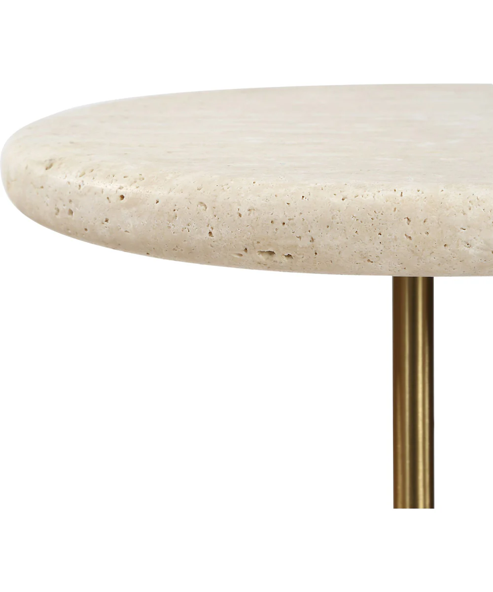 Adames Travertine Drink Table - Image 3