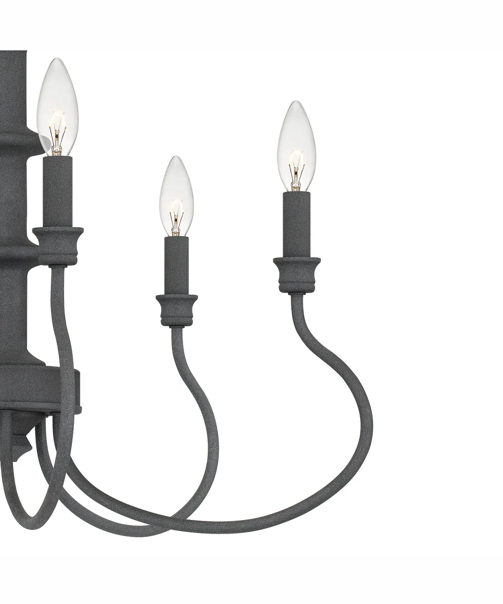 Adela 5-light Chandelier Mottled Black - Image 6