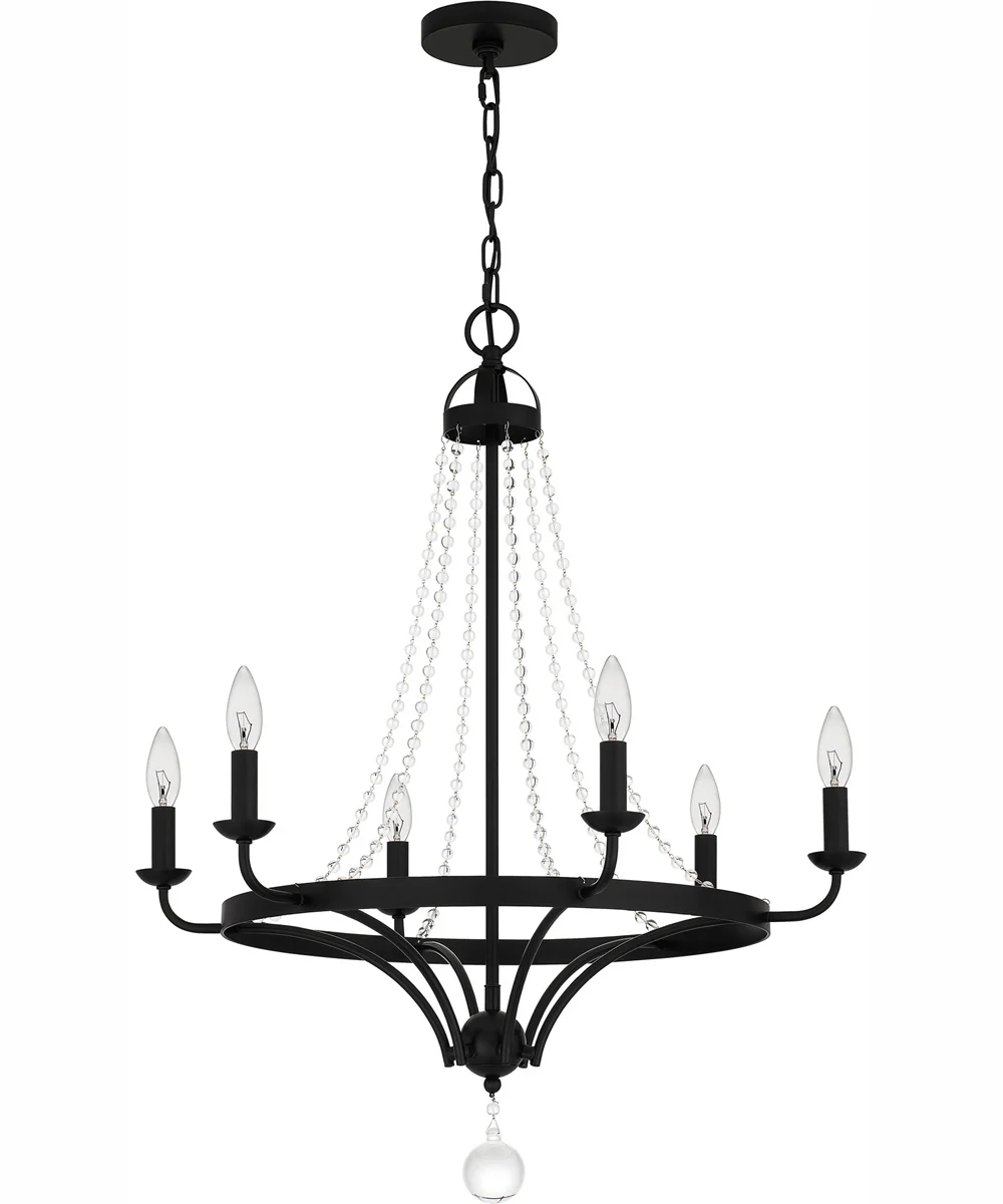 Adelaide 6-light Chandelier Matte Black - Image 3