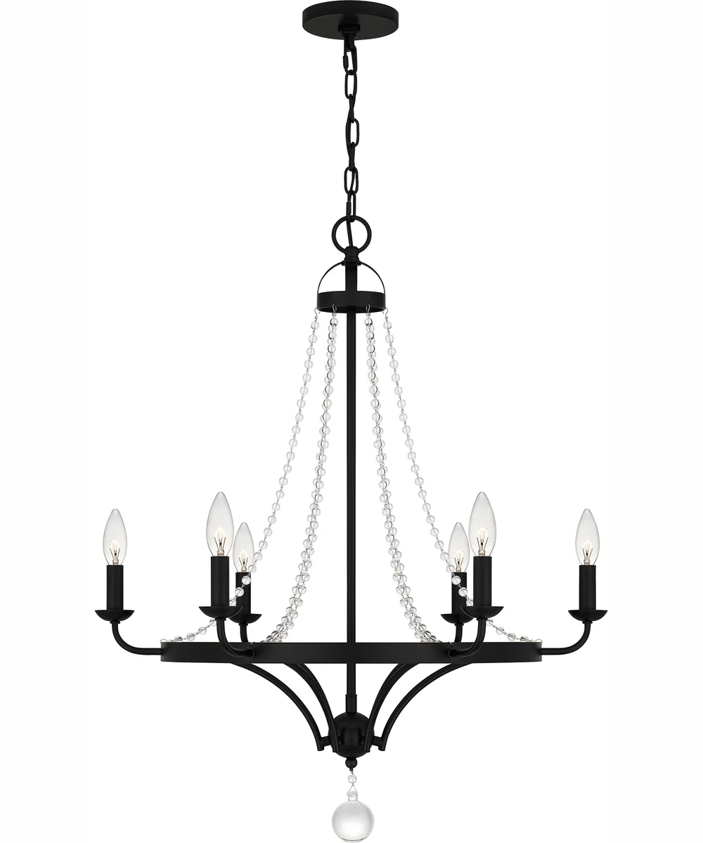 Adelaide 6-light Chandelier Matte Black - Image 4