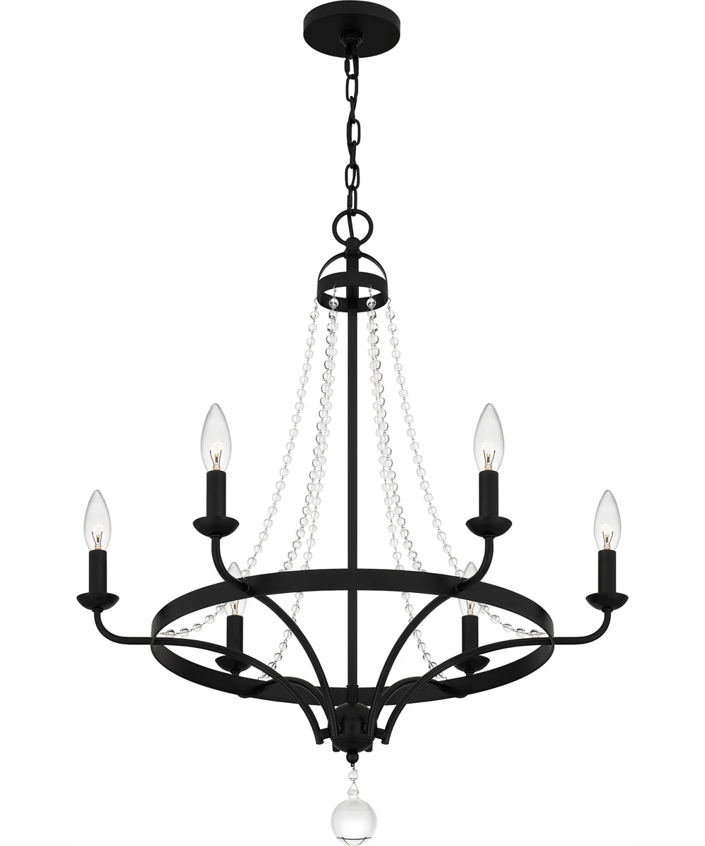 Adelaide 6-light Chandelier Matte Black - Image 5