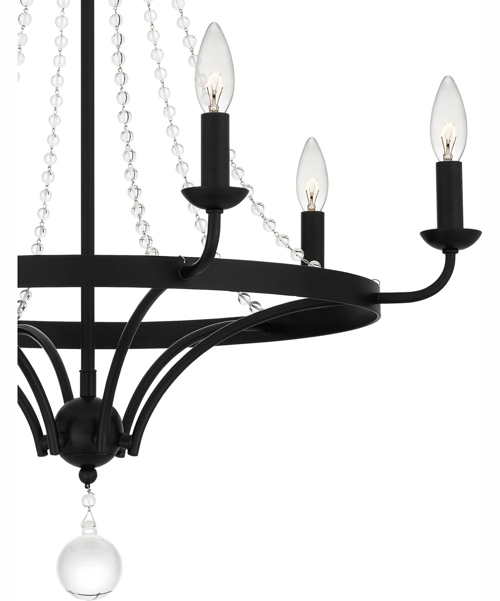 Adelaide 6-light Chandelier Matte Black - Image 6